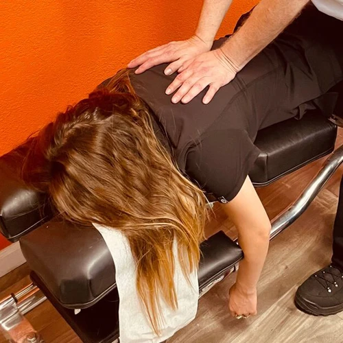 Chiropractor El Paso TX Wilford LaRock with Patient Chiropractor El Paso TX Wilford LaRock with Patient
